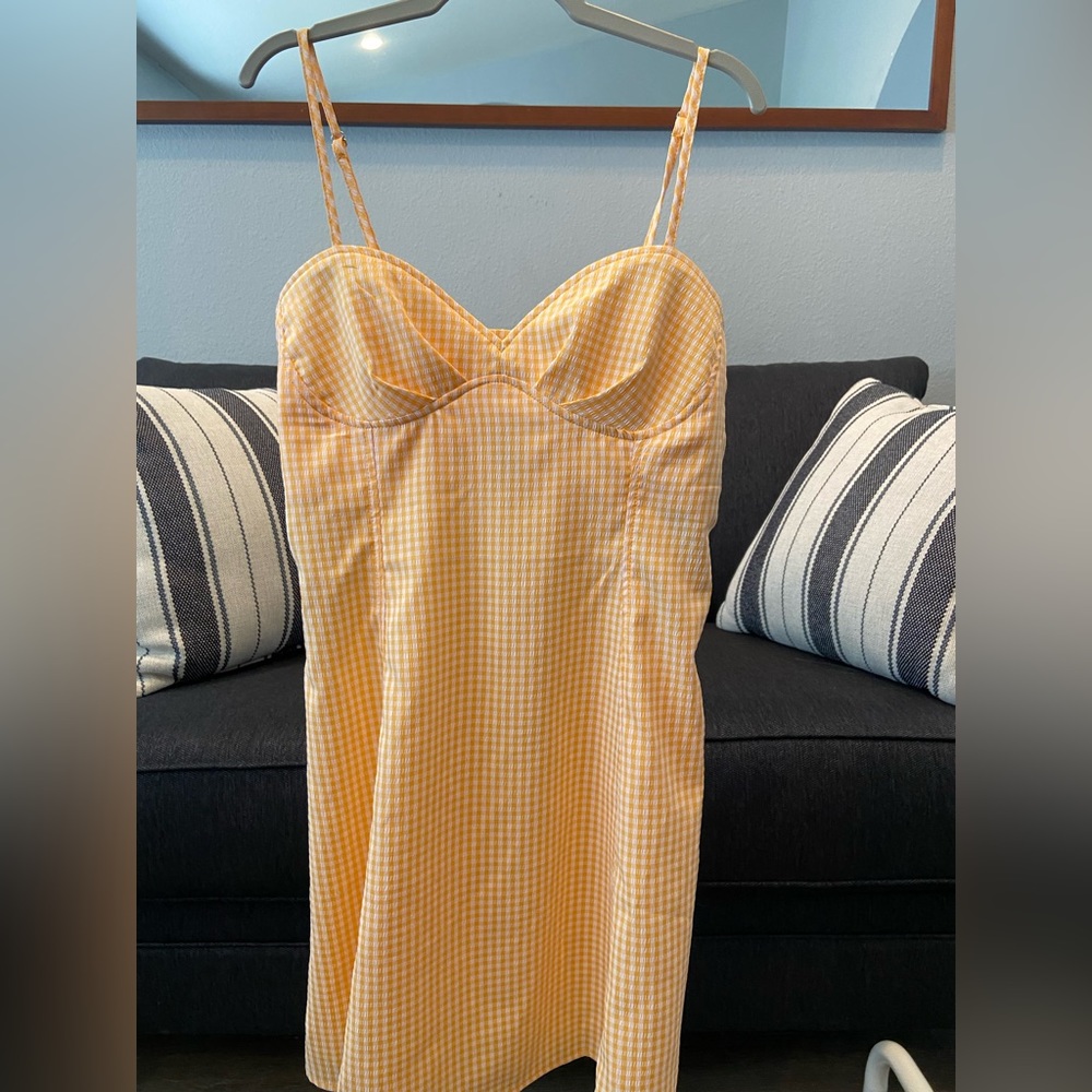 Gingham cami mini dress